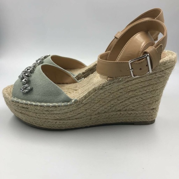 Kaari Blue Chloe Espadrille Wedge Sandals - Picture 3 of 7